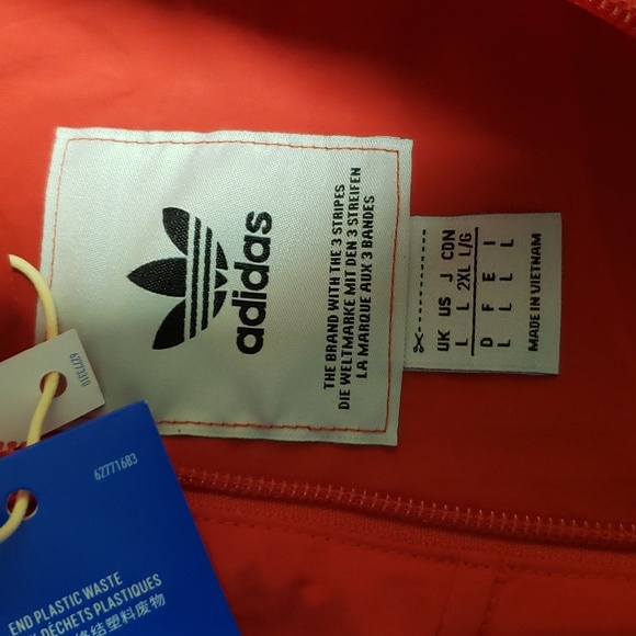 NWT Adidas Originals Adicolor Windbreaker Jacket Size L - Picture 6 of 11